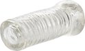 Calexotics Basic Essentials Tight Pussy masturbator, helder, met ribbels.