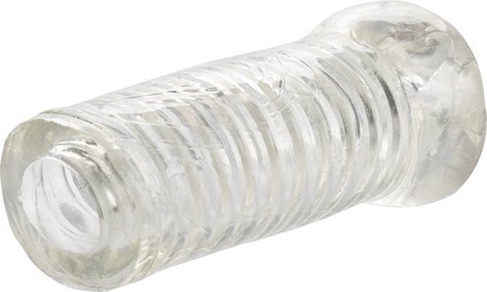 Calexotics Basic Essentials Tight Pussy masturbator, helder, met ribbels.