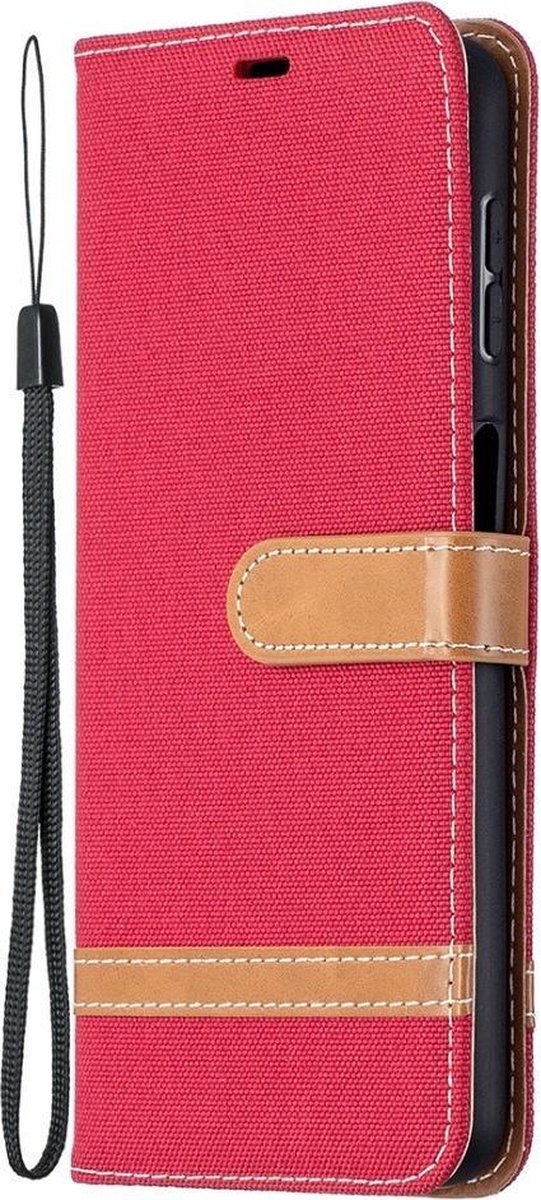 Coverup Denim Book Case - Geschikt voor Samsung Galaxy A32 5G Hoesje - Rood