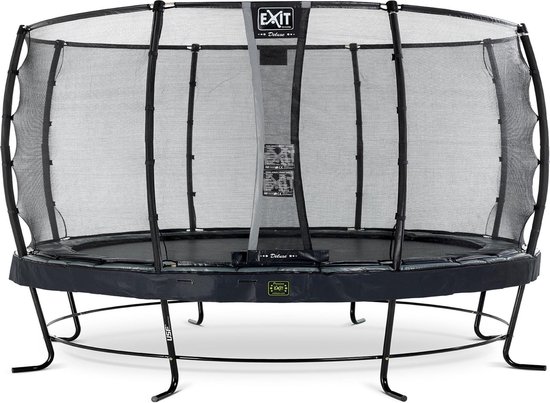 EXIT Elegant Premium trampoline rond ø427cm - zwart