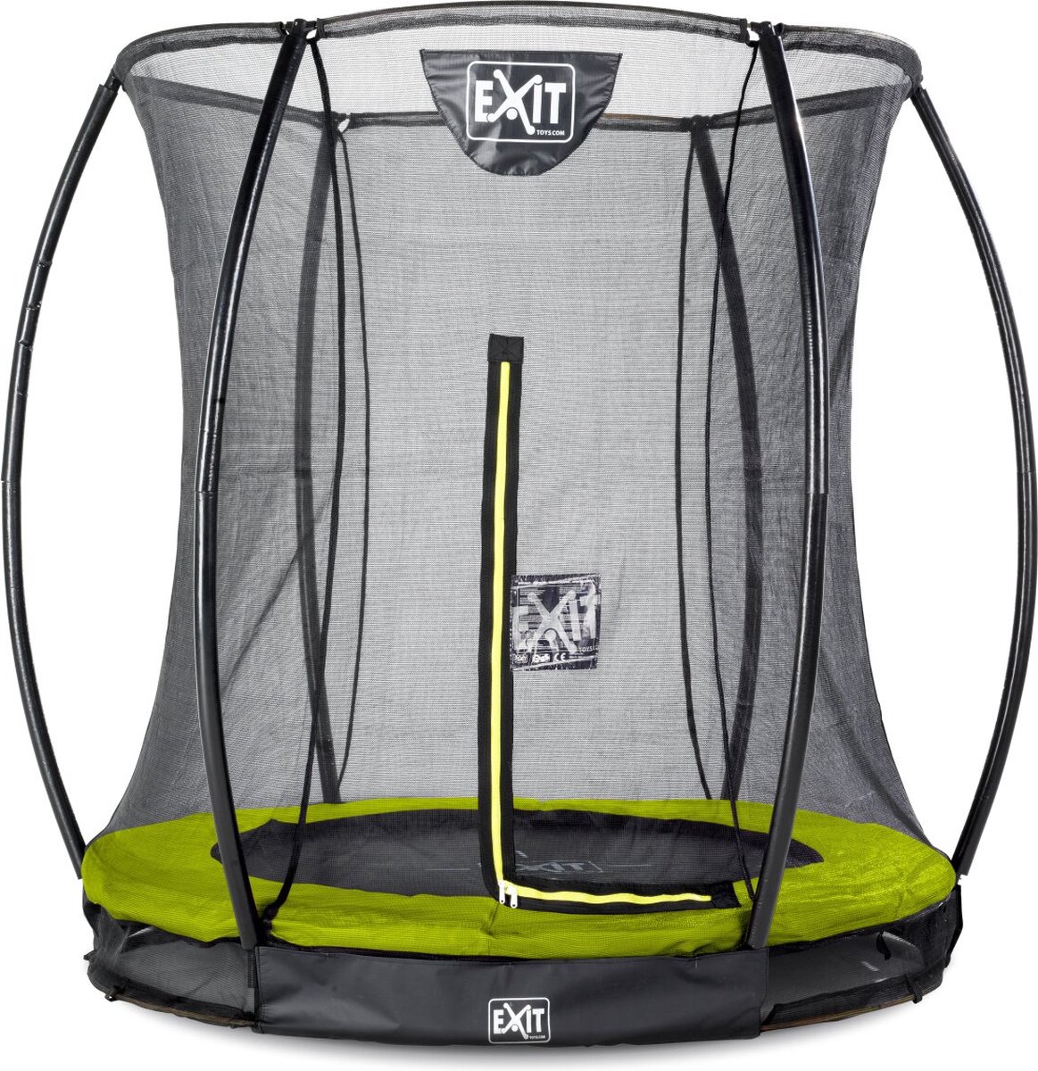EXIT Silhouette inground trampoline ø183cm met veiligheidsnet - groen
