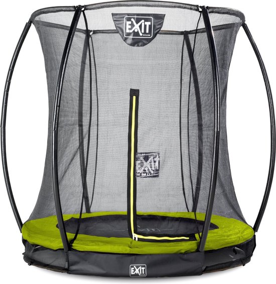 EXIT Silhouette inground trampoline ø183cm met veiligheidsnet - groen