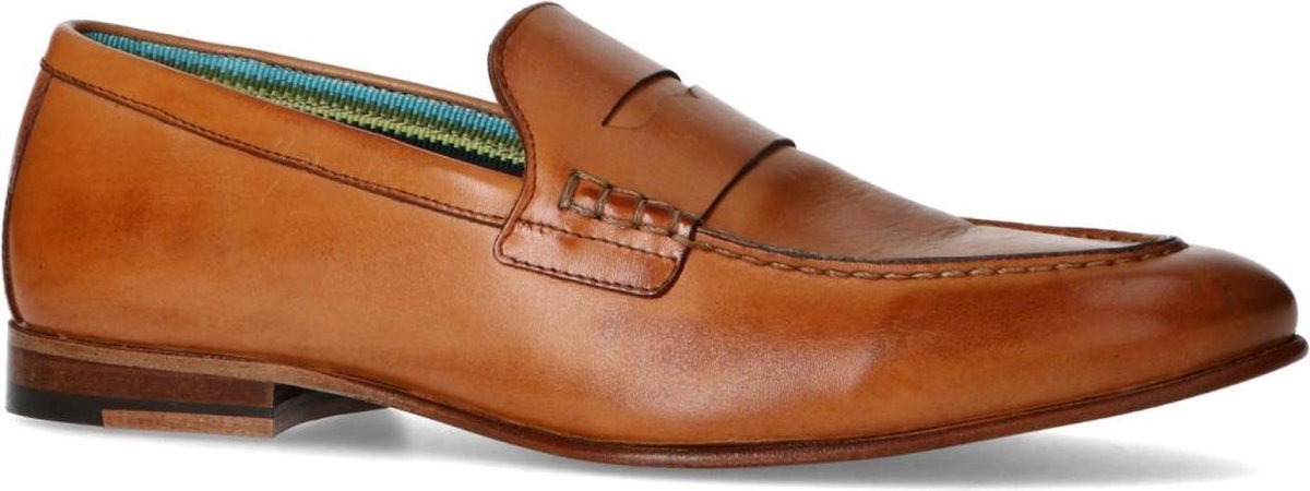Manfield Heren Cognac leren loafers Maat 40 bol