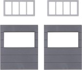 Faller - 2 Wall elements with horizontal windows. Goldbeck - FA180891 - modelbouwsets, hobbybouwspeelgoed voor kinderen, modelverf en accessoires