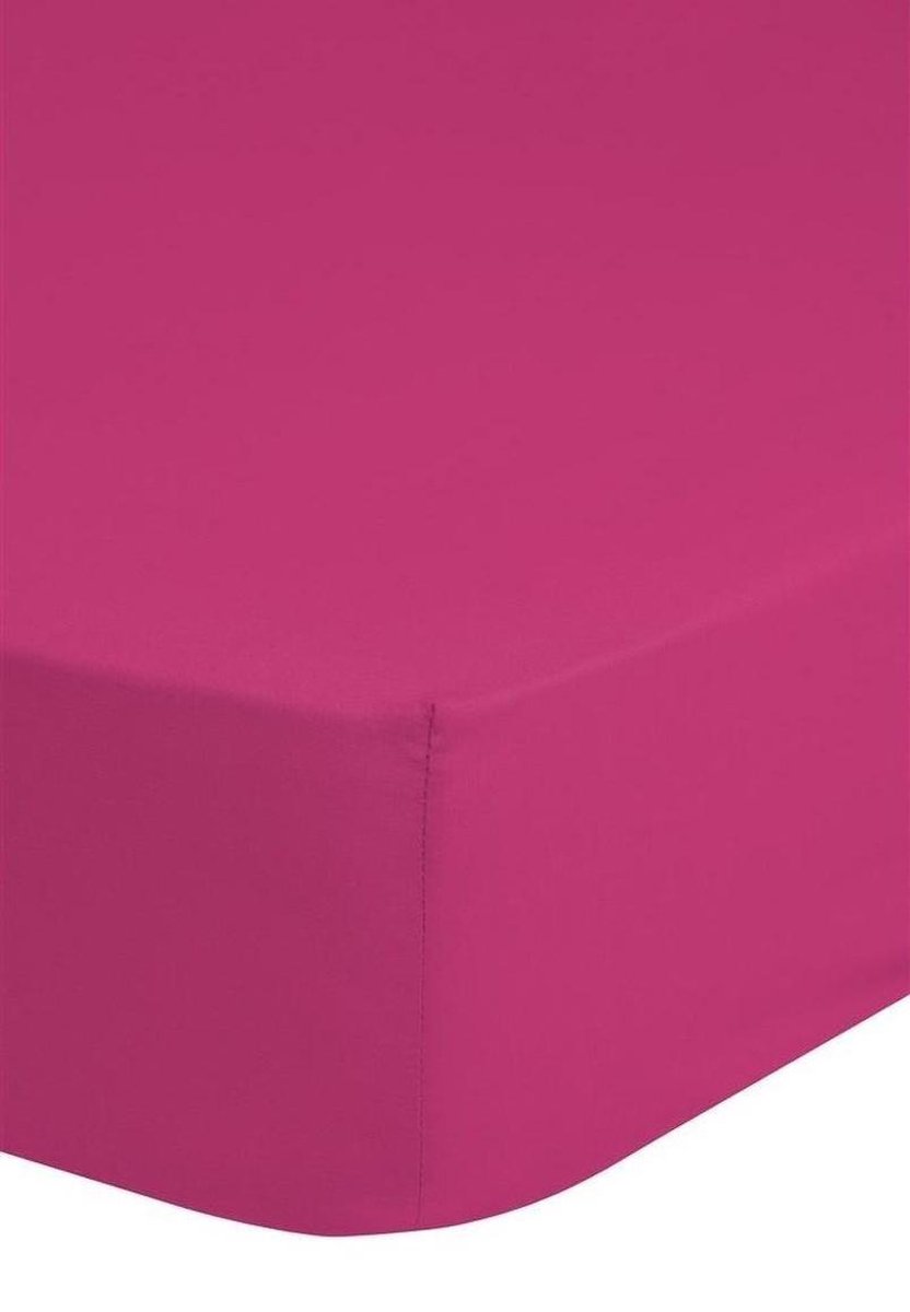 Good Morning hoeslaken effen kleur - 1 persoons 90x220 cm - Roze - 100% Katoen jersey