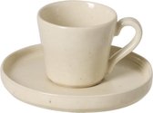 Costa Nova - servies - theekop en schotel Lagoa creme - aardewerk - H 6 cm