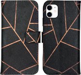 iMoshion Design Softcase Book Case iPhone 11 hoesje - Black Graphic