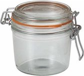 Weckpot/inmaakpot met klepdeksel en beugelsluiting 350 ml - Inmaakpotten - Weckpotten - D 8,5 cm