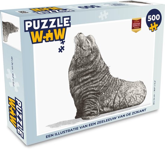 Puzzel 500 stukjes Zeeleeuw illustratie - Een illustratie van een zeeleeuw  van de... | bol.com