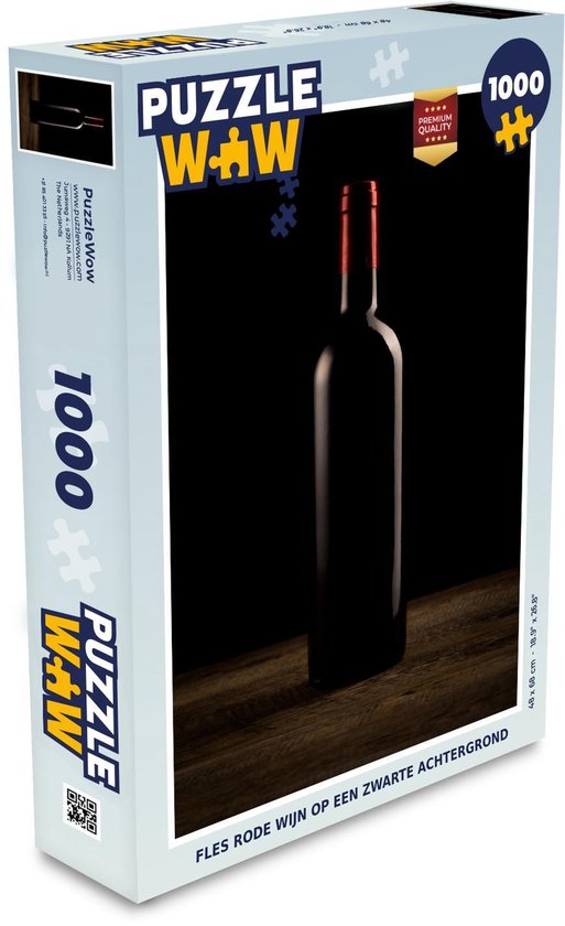 Puzzel 1000 stukjes volwassenen Wijnflessen 1000 stukjes - Fles rode wijn  op een... | bol.com