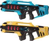 Light Battle Anti-Cheat Lasergame Set - Blauw/Geel - 2 Mega Blasters