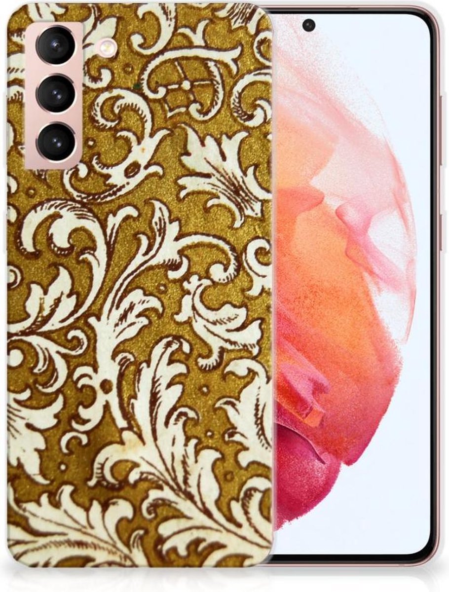 Back Cover voor Siliconen Hoesje Samsung Galaxy S21 Barok Goud