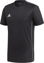 Adidas Core 18  Sportshirt Heren - Black/White - Maat S