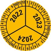 Keuringssticker met 3 jaartallen, 40 mm, 10 per vel 2022/2024