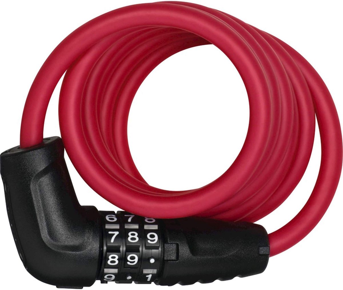 Fietsslot ABUS Spiraalkabelslot - Star 4508C - Security level 2 - rood - 150 cm - Geschikt voor kinderfietsen