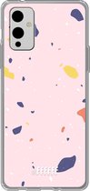 6F hoesje - geschikt voor OnePlus 9 -  Transparant TPU Case - Terrazzo N°8 #ffffff