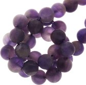 Amethyst Frosted Kralen (6 mm) 60 Stuks