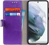 Samsung Galaxy S21 Hoesje Portemonnee Book Case Paars