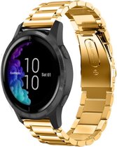 Stalen Smartwatch bandje - Geschikt voor  Garmin Venu stalen band - goud - Horlogeband / Polsband / Armband