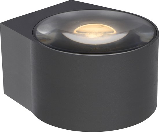 Lucide RAYEN - Wandspot Badkamer - LED Dimb. - 1x12W 3000K - IP65 - Zwart