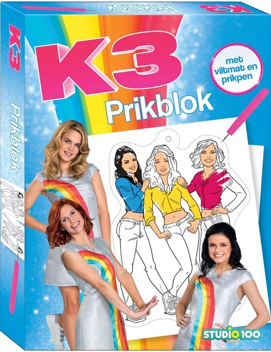 K3 Prikblok Studio 100 inclusief 1 viltmat en prikpen