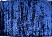 PTMD Flavia - handgewoven viscose vloerkleed - donker blauw
