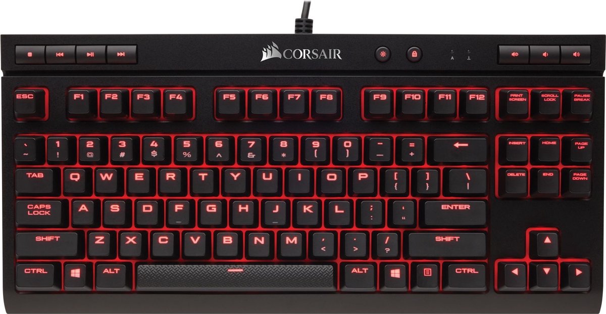 Corsair K63 Compact - Mechanisch QWERTY Gaming Toetsenbord - Cherry MX Red - Corsair