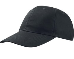 Atlantis Start 6 Panel Baseball Cap (Pakket van 2) (Zwart)