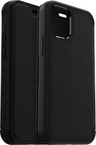 Otterbox - Strada Case wallet hoes - iPhone 12 Mini - Zwart + Lunso Tempered Glass
