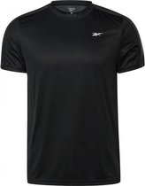 Reebok Workout Tech Shirt Heren - sportshirts - zwart - maat L