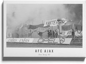 Walljar - Poster Ajax - Voetbalteam - Amsterdam - Eredivisie - Zwart wit - AFC Ajax supporters '87 - 80 x 120 cm - Zwart wit poster