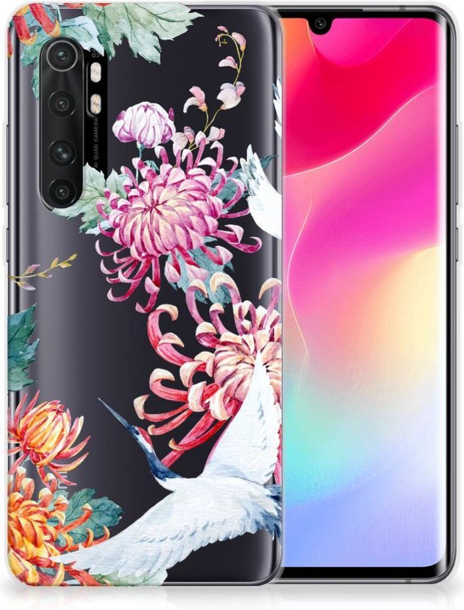 Xiaomi Mi Note 10 Lite TPU Hoesje Bird Flowers