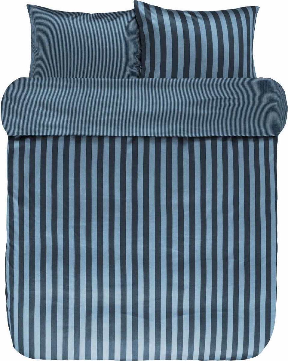 Marc O'Polo Dekbedovertrek Classic Stripe Deep Blue Lits-jumeaux 260