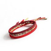 Zentana Tibetaanse Geluksarmband - Handgemaakt & Gezegend door Monniken - 3 stuks - Bundelset
