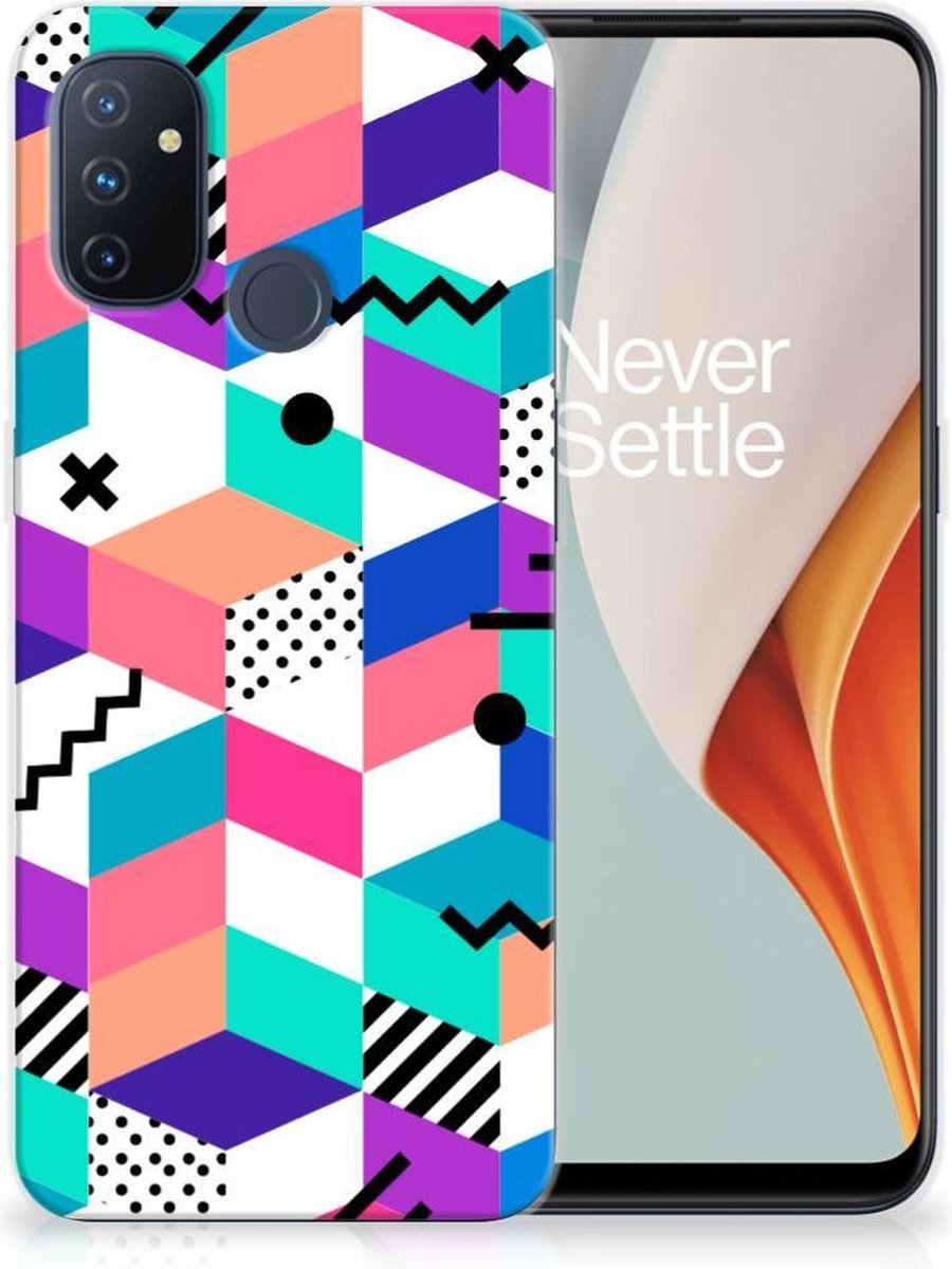 OnePlus Nord N100 TPU Hoesje Blokken Kleurrijk