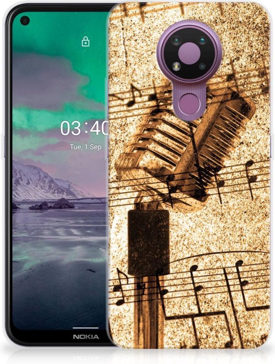 Nokia 3.4 Siliconen Hoesje met foto Bladmuziek