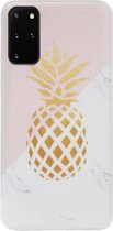 ADEL Siliconen Back Cover Softcase Hoesje Geschikt voor Samsung Galaxy S20 Plus - Ananas