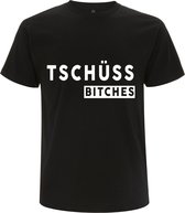 Tschuss bitches Heren t-shirt | relatie | Duits | Duitsland | gezeik | grappig | cadeau | Zwart