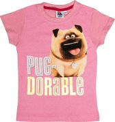 Universal T-shirt Pugdorable Meisjes Katoen Roze Maat 6 Jaar