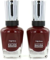 Sally Hansen Salon Manicure Nagellak - 610 Red Zin (Set van 2)