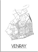 Venray Plattegrond poster A4 (21x29,7cm) - DesignClaud