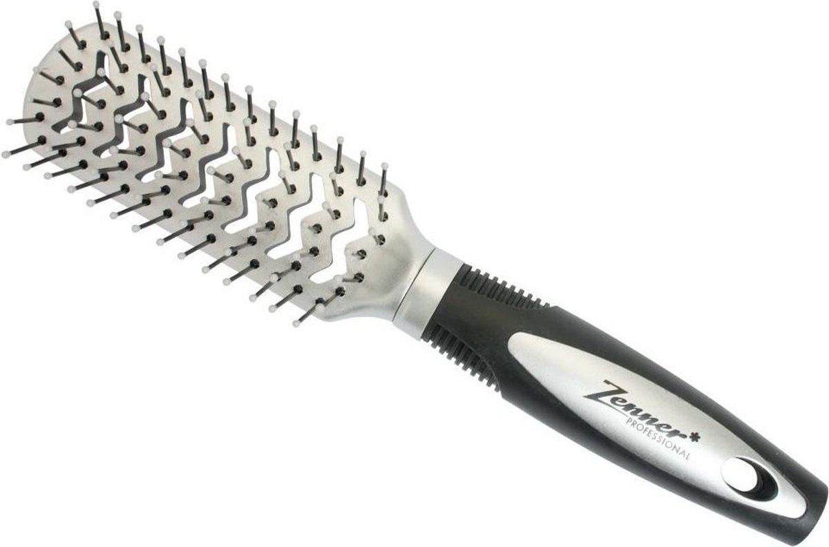 Zenner Haarborstel Professional Vent Zwart-zilver