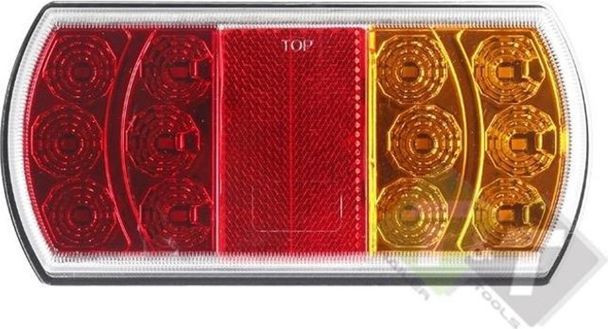 achterlicht led rechthoek 15x led - rechts - ledlamp - aanhangerlamp - led achterlicht - led achterlamp
