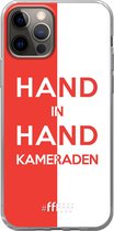 iPhone 12 Pro Hoesje Transparant TPU Case - Feyenoord - Hand in hand, kameraden