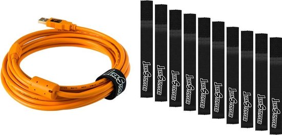 Tether Tools Starter Tethering Kit with USB 2.0 Mini-B 5 Pin Cable 4.5  Meter Orange | bol.com