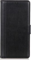 Shop4 - Oppo Reno4 Z 5G Hoesje - Wallet Case Grain Zwart