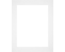 Passe-Partout Fotomaat 30x40 cm - Lijstmaat 40x50 cm - Wit - Museumkarton - Fotolijst niet inbegrepen