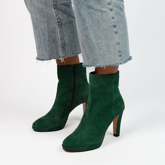 bottines daim vert