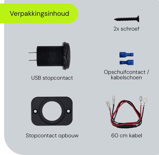 Prise murale USB ProRide® 12 V 2 Portes encastrée avec interrupteur - QC3. 0 - PUSB1QC-R - Chargeur USB Voiture, Bateau et Camper - Ensemble complet - Rouge