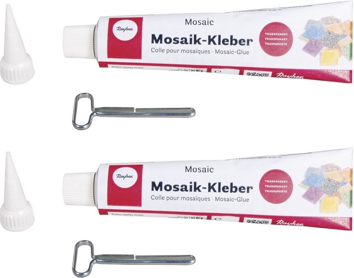 Rayher hobby materialen 2x Mozaiek en hobby lijm 80 ml Knutselbenodigdheden
